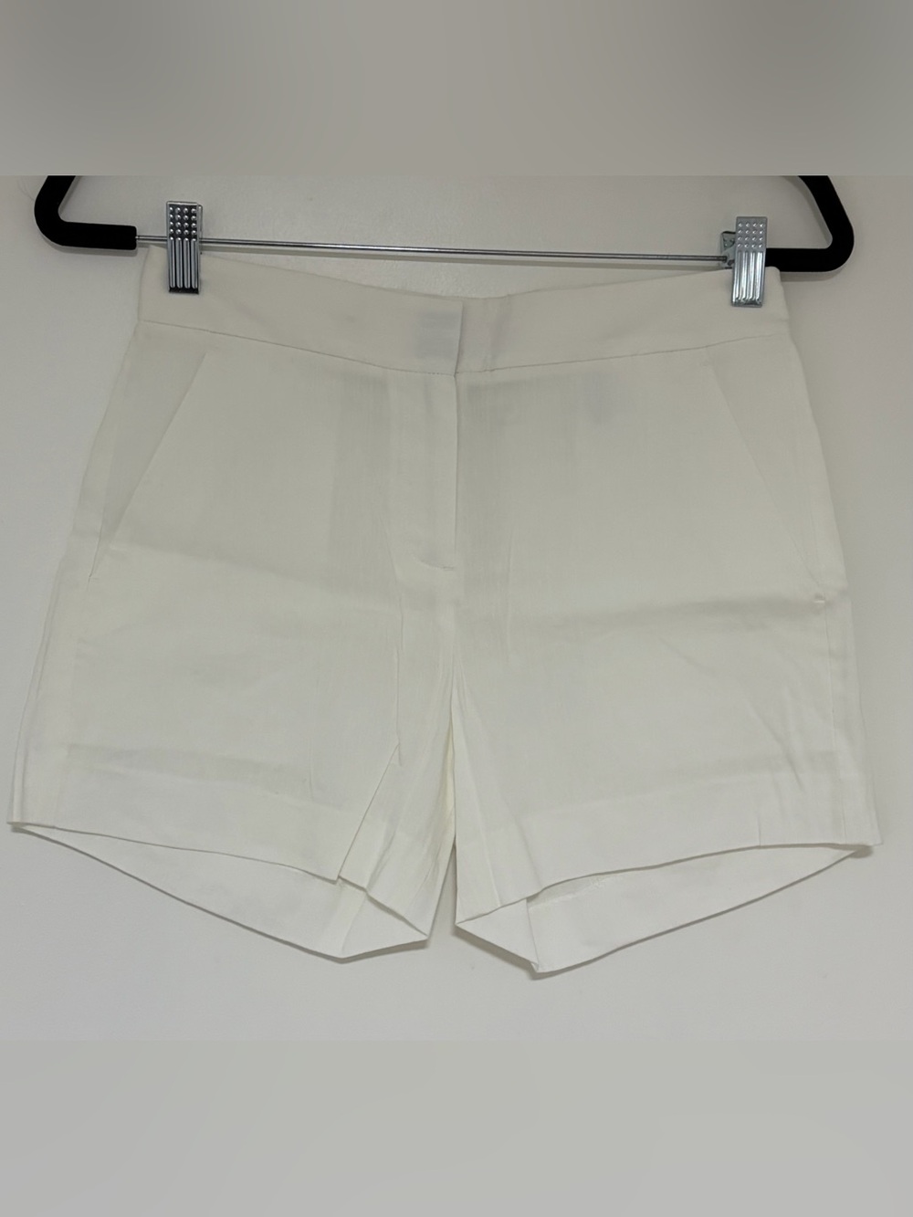 Theory Women’s White 4.5” Linen Blend Shorts Size 00